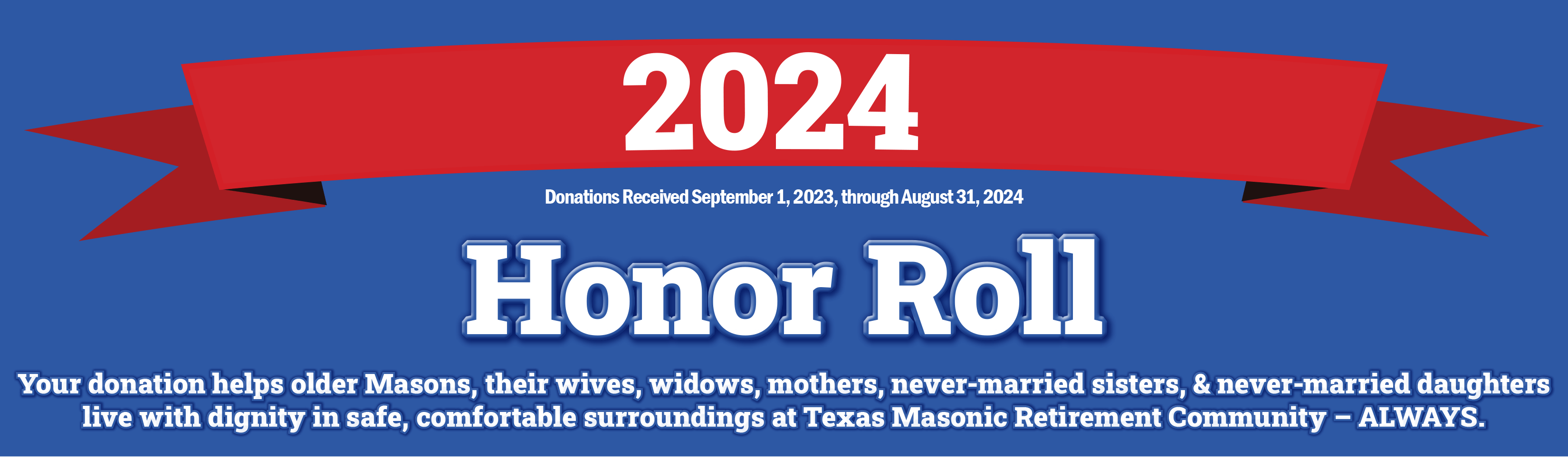 MASONIC HONOR ROLL 2023-2024 – SEPTEMBER 2023